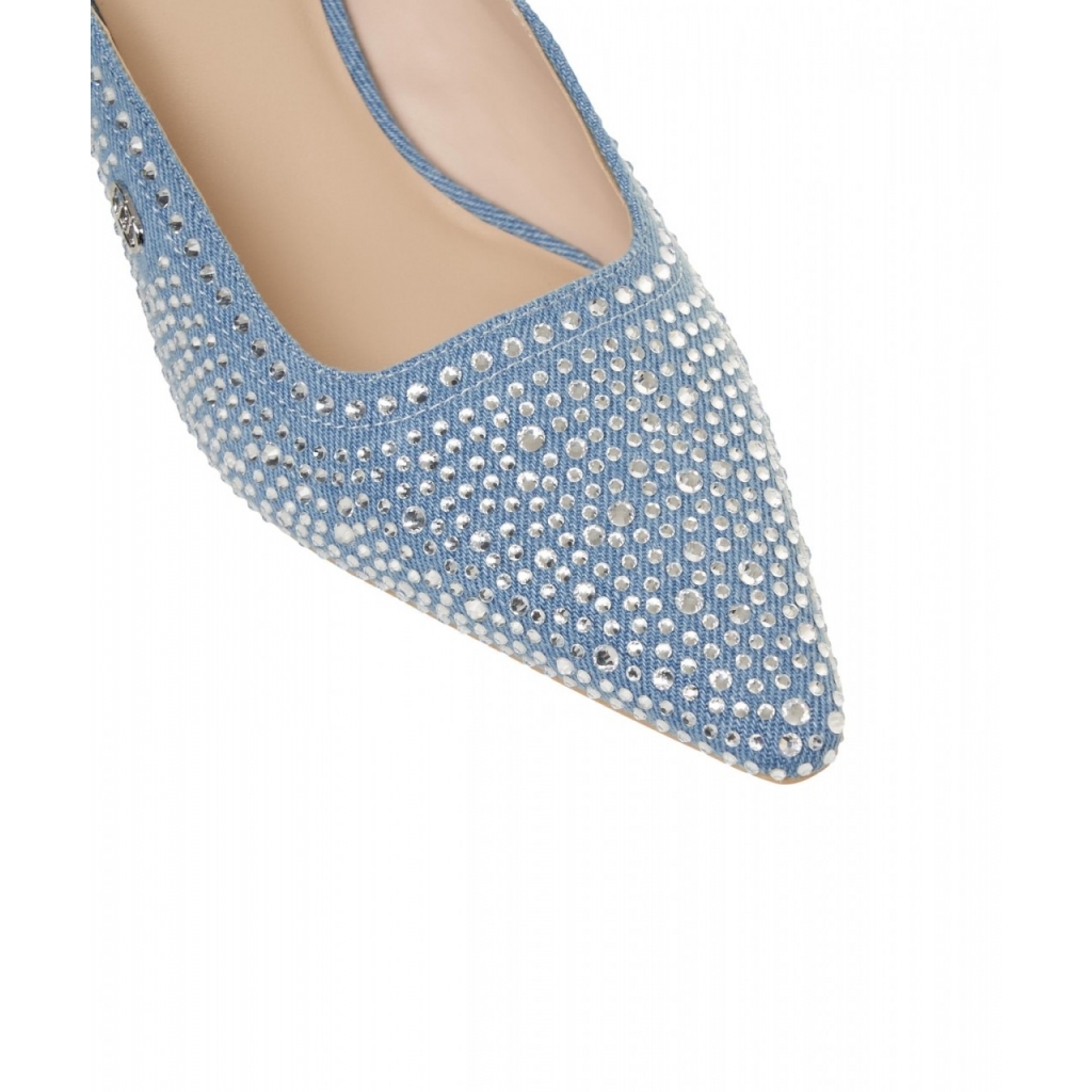 Sabot con strass Gemy blu