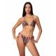 Bikini con stampa animalier marrone