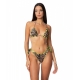 Bikini con stampa animalier marrone