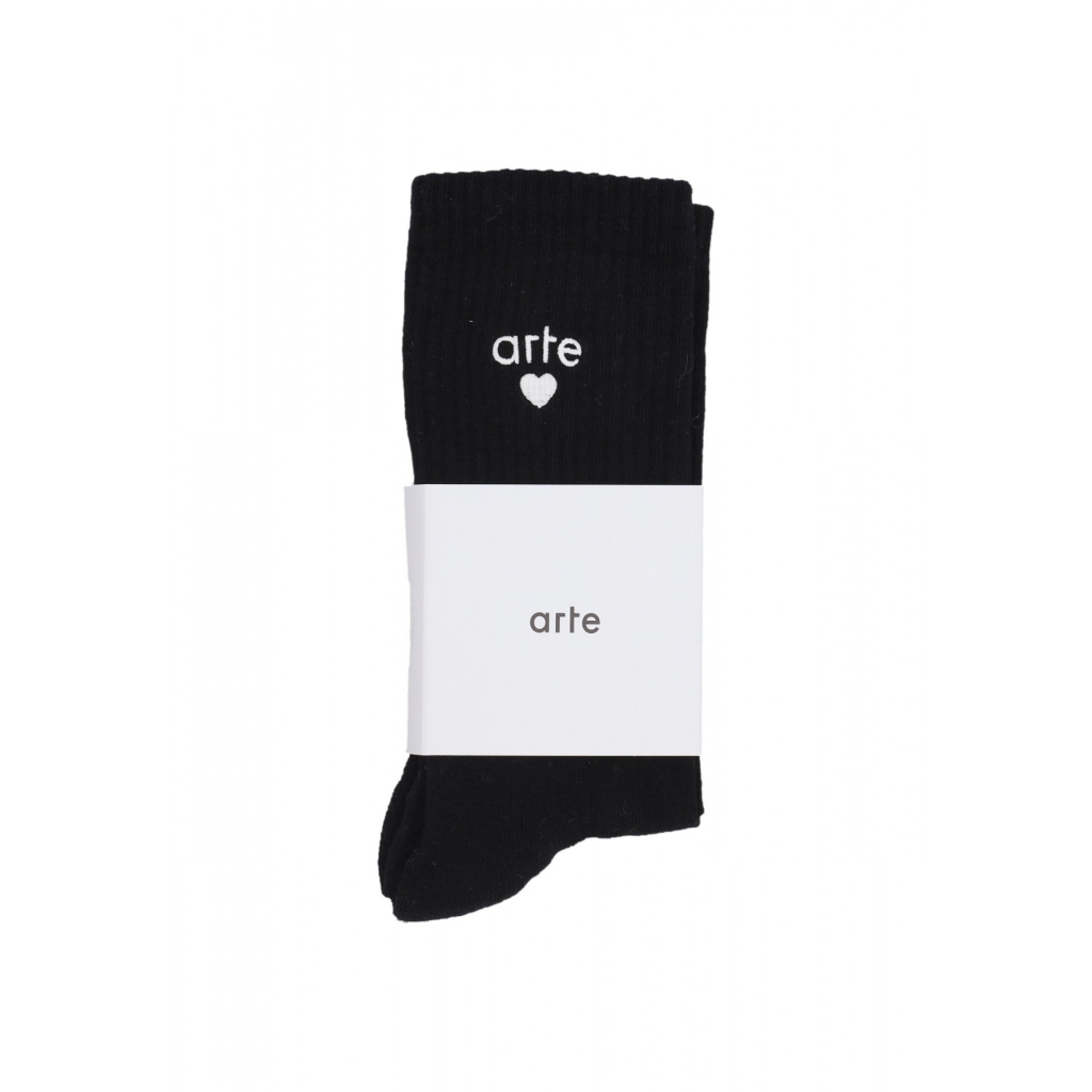 calza media uomo basic heart socks BLACK