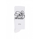 calza media uomo flower logo socks WHITE