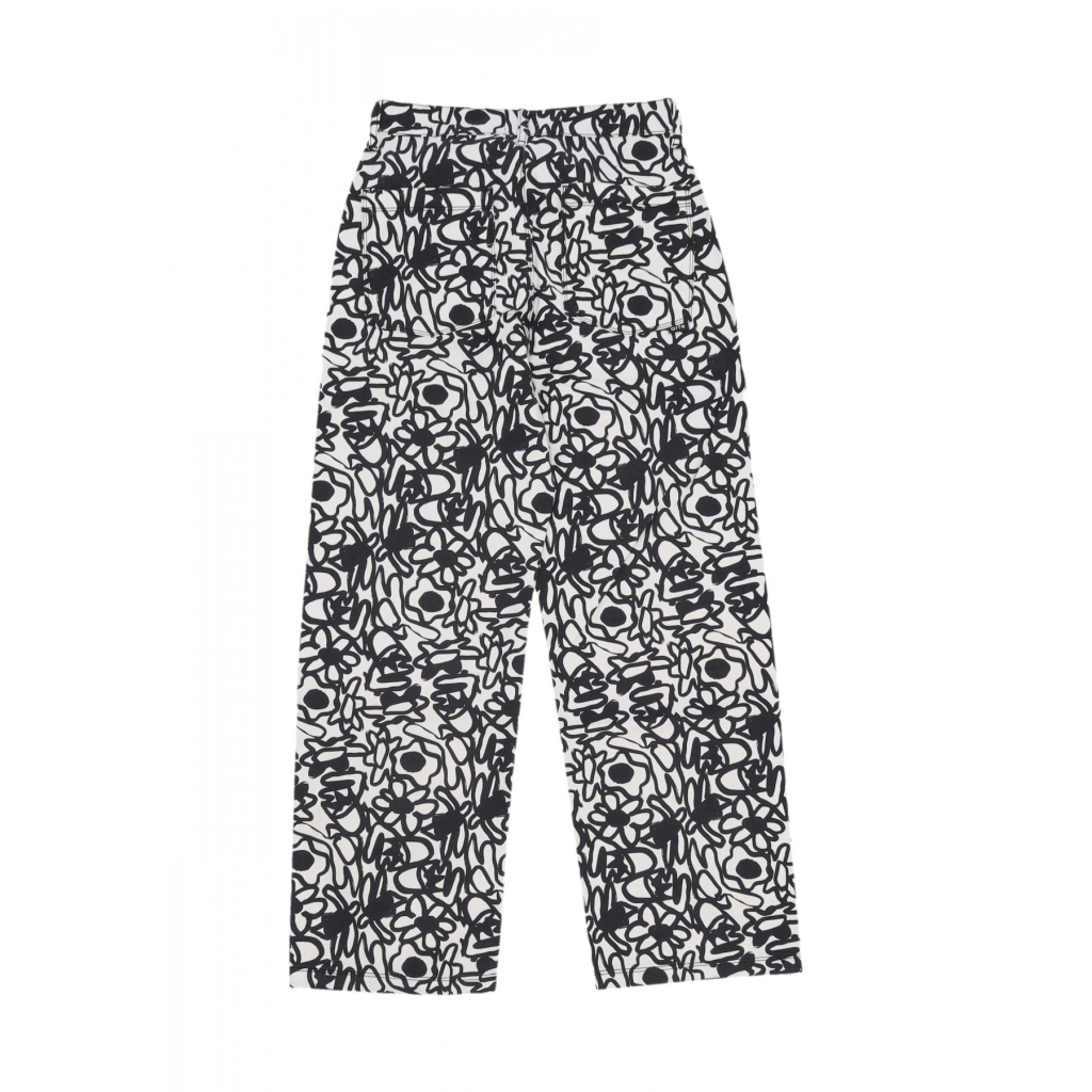 pantalone lungo uomo allover flower pants BLACK/WHITE