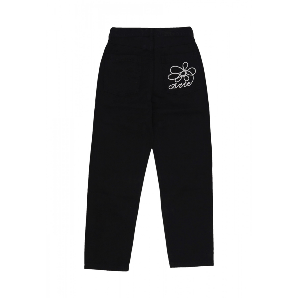 pantalone lungo uomo embroidery pocket pants BLACK