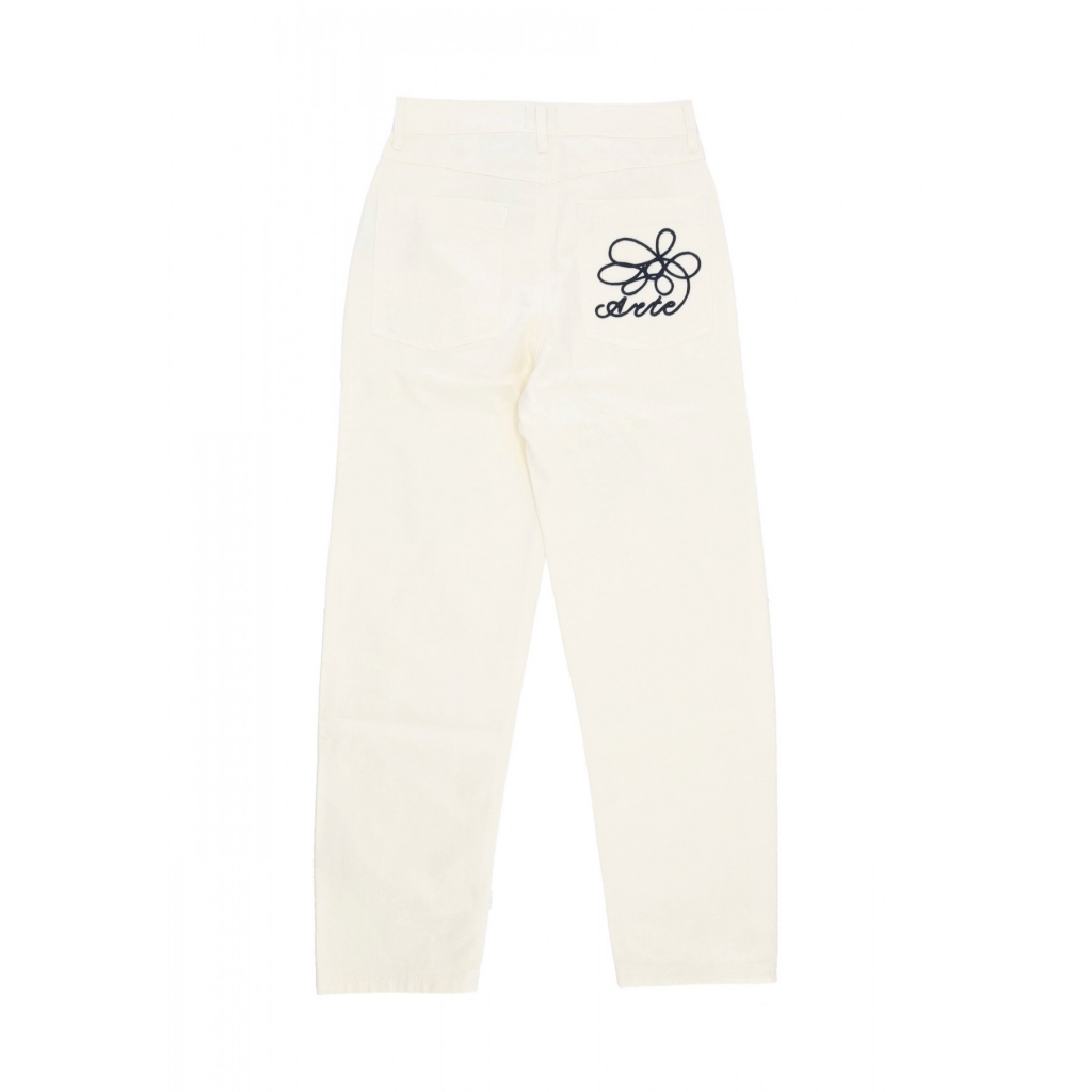 pantalone lungo uomo embroidery pocket pants CREAM