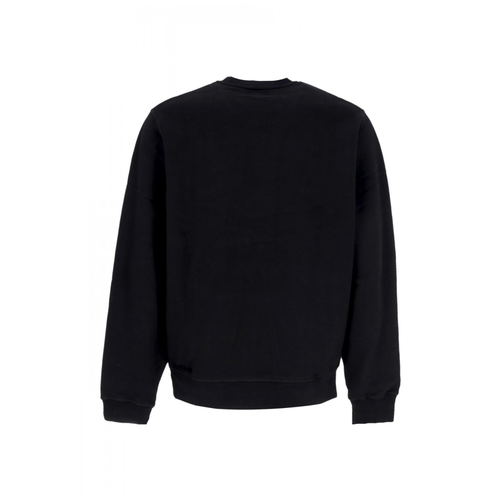 felpa leggera girocollo uomo flower logo crewneck BLACK