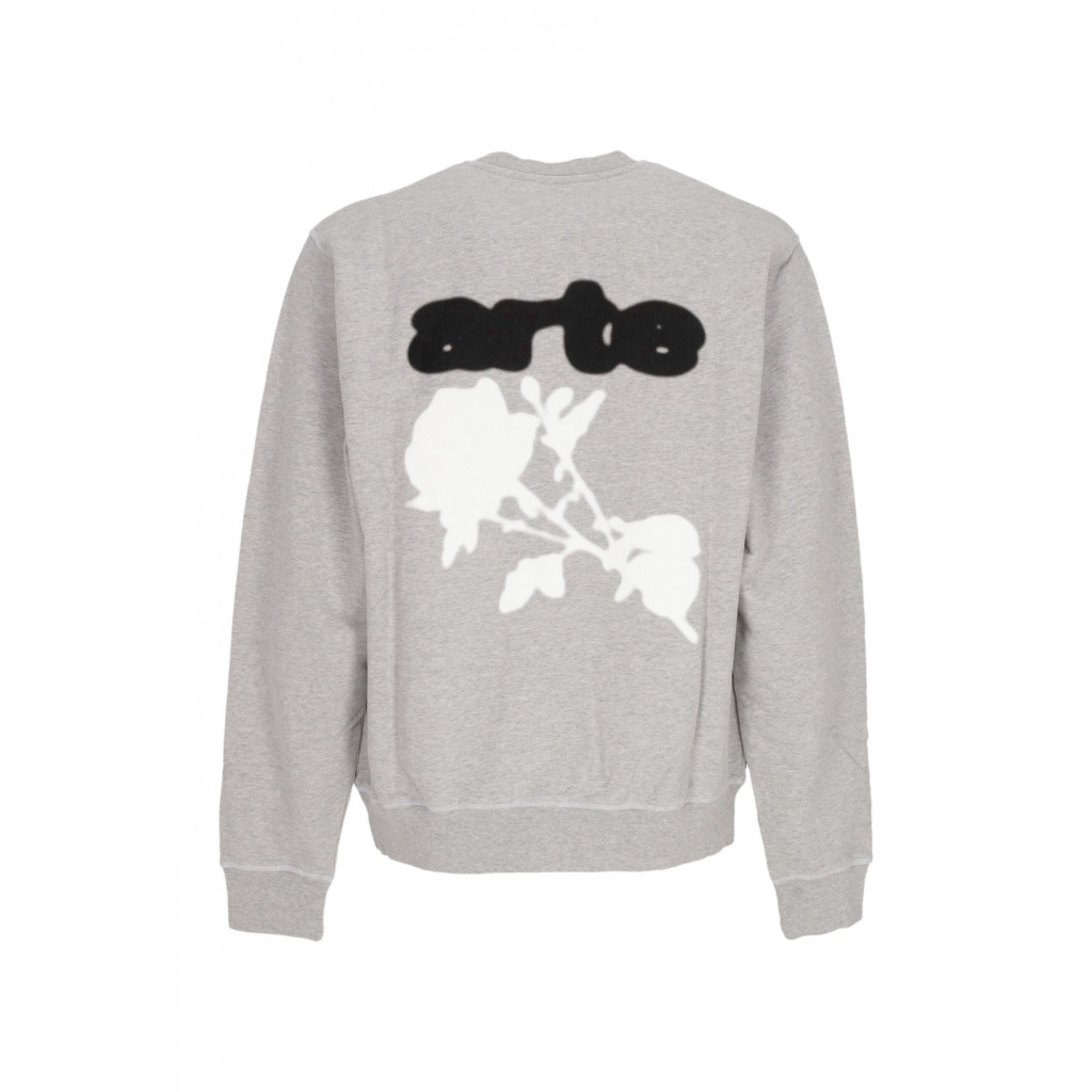 felpa leggera girocollo uomo blur flower crewneck GREY