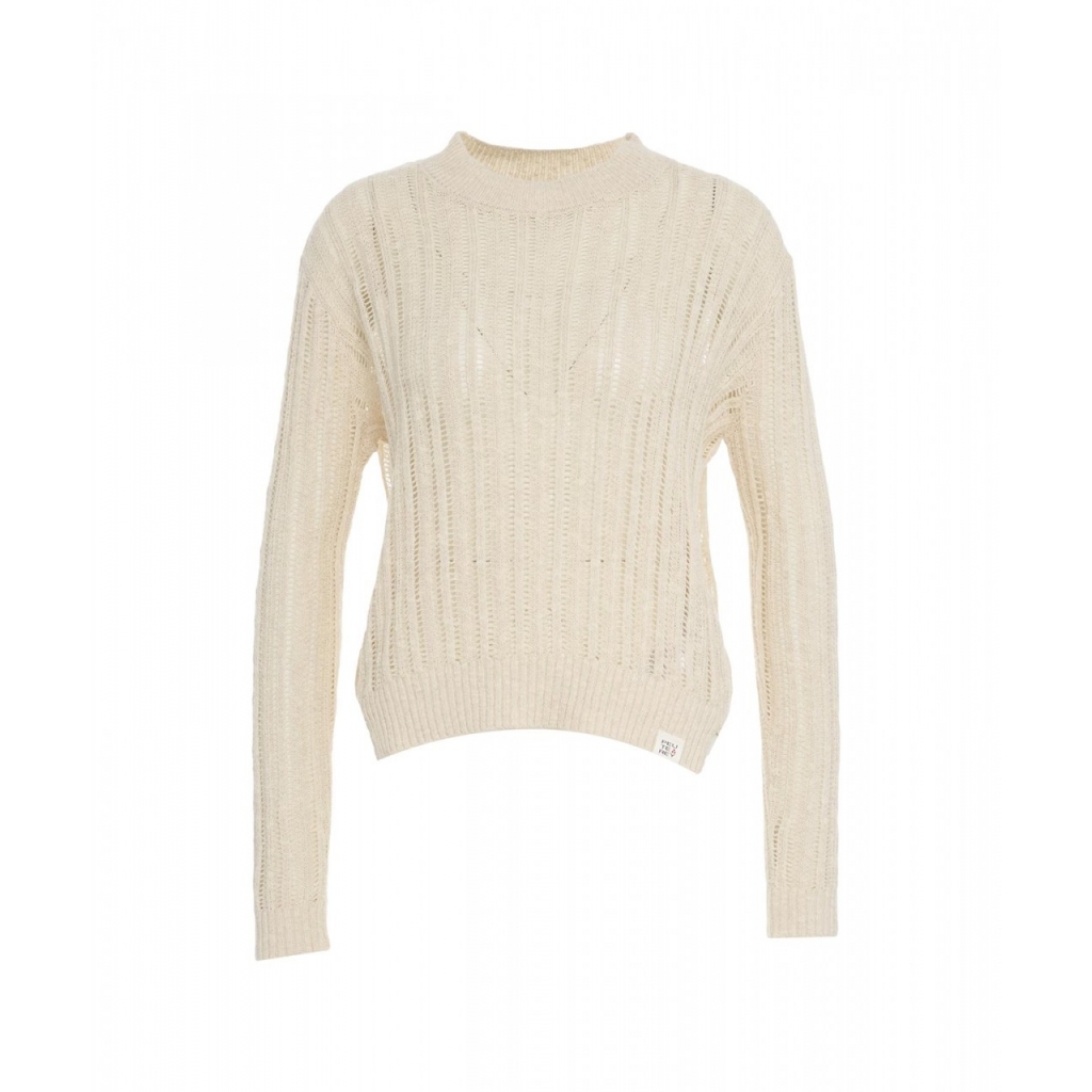 Maglione a rete beige