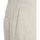 Pantaloni wide leg in lino beige