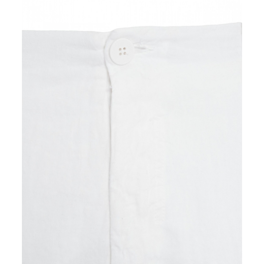 Pantaloncini cargo in lino bianco