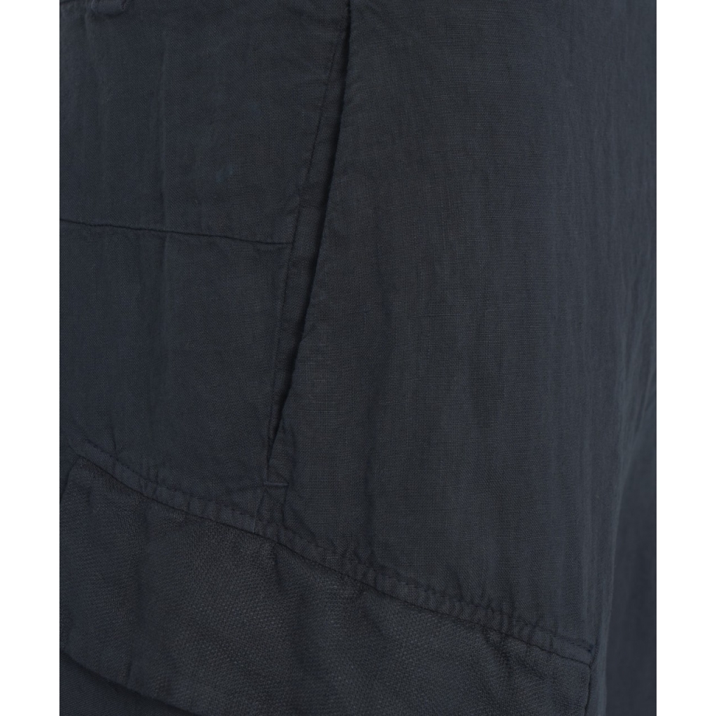 Pantaloncini cargo in lino blu scuro