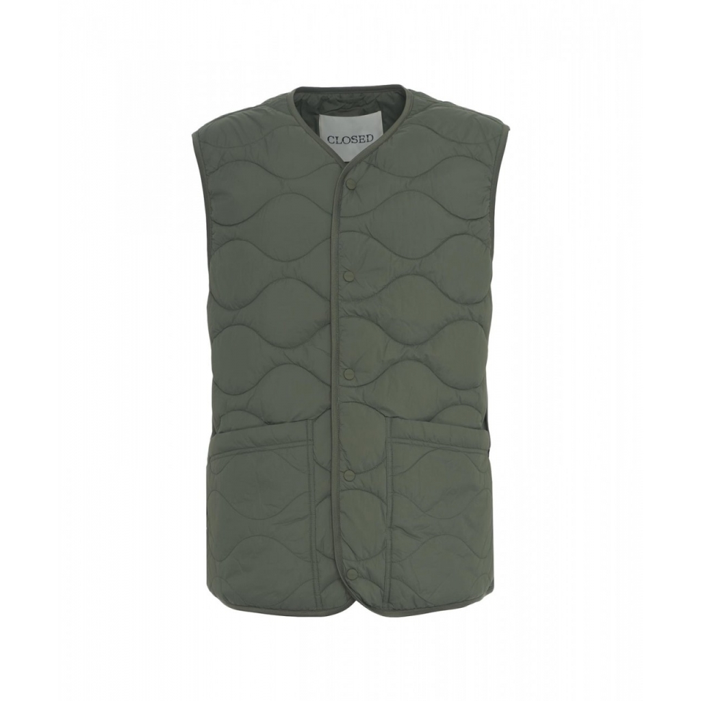 Gilet eco trapuntato verde