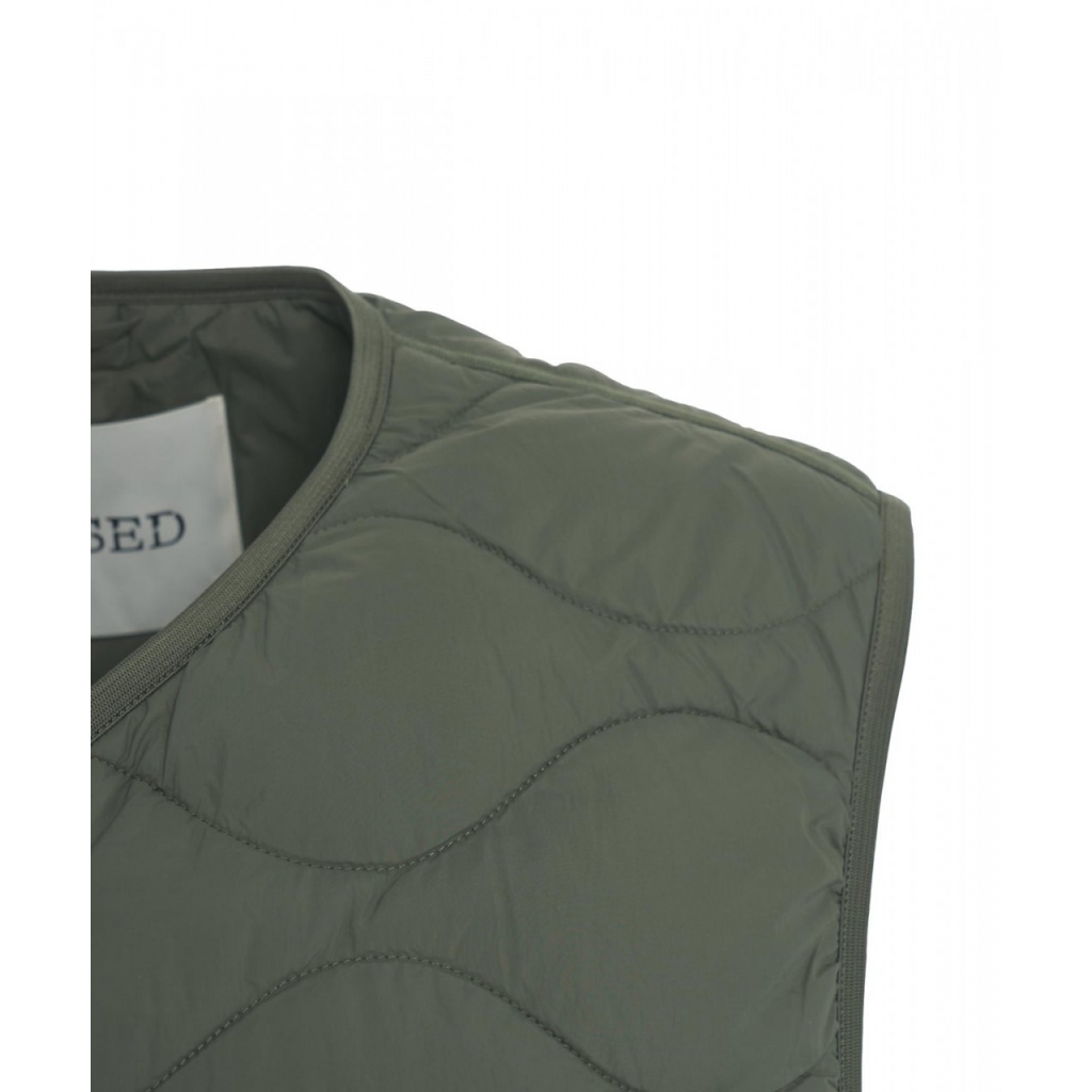 Gilet eco trapuntato verde