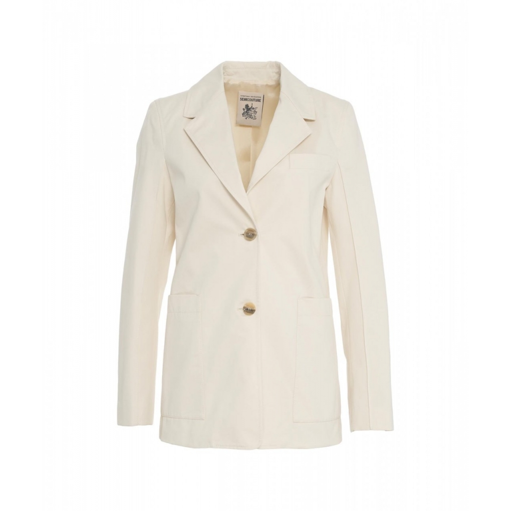 Blazer in gabardine Calixte crema