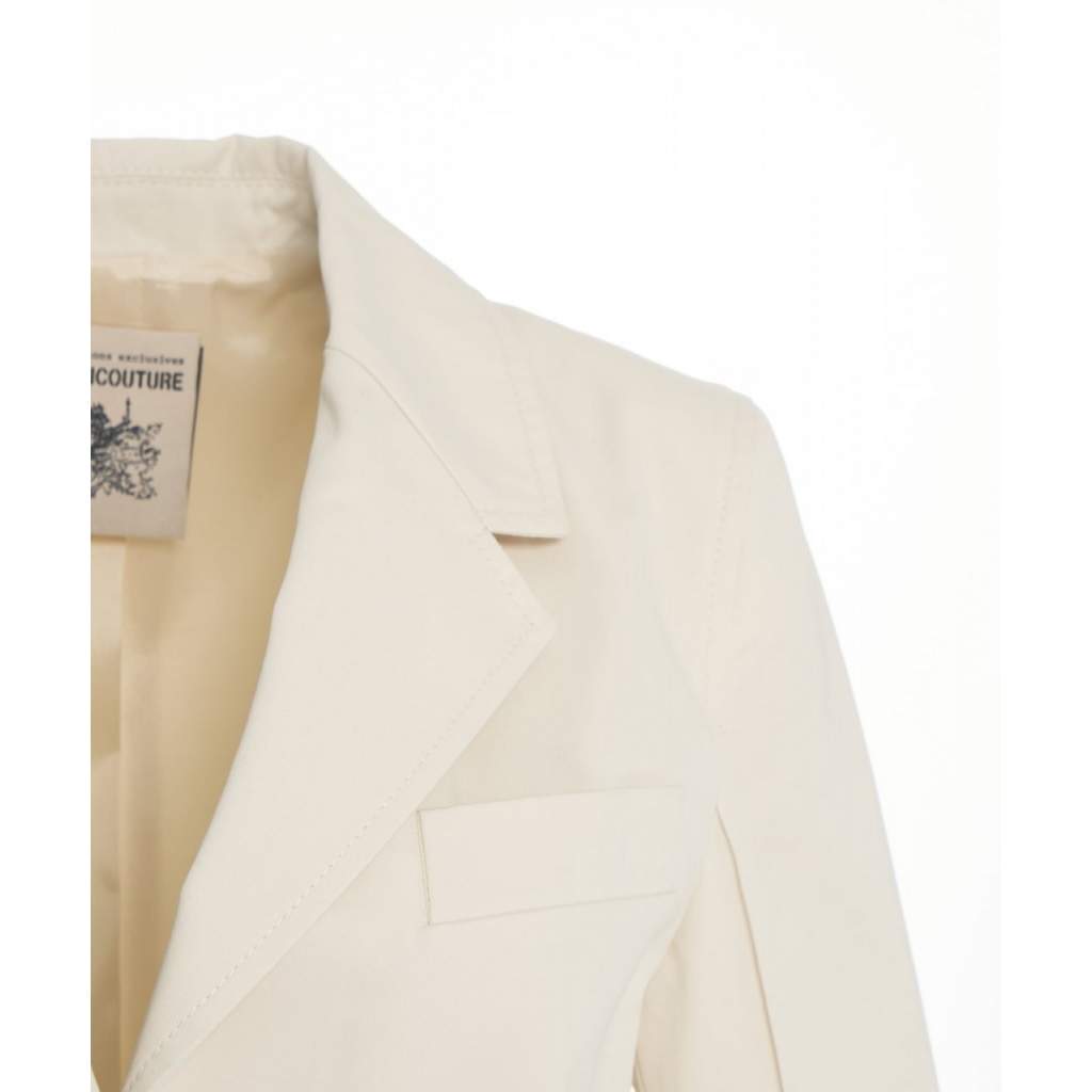 Blazer in gabardine Calixte crema