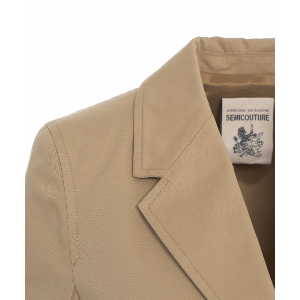 Blazer in gabardine Calixte marrone