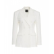 Blazer doppiopetto in scuba bianco