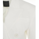 Blazer doppiopetto in scuba bianco