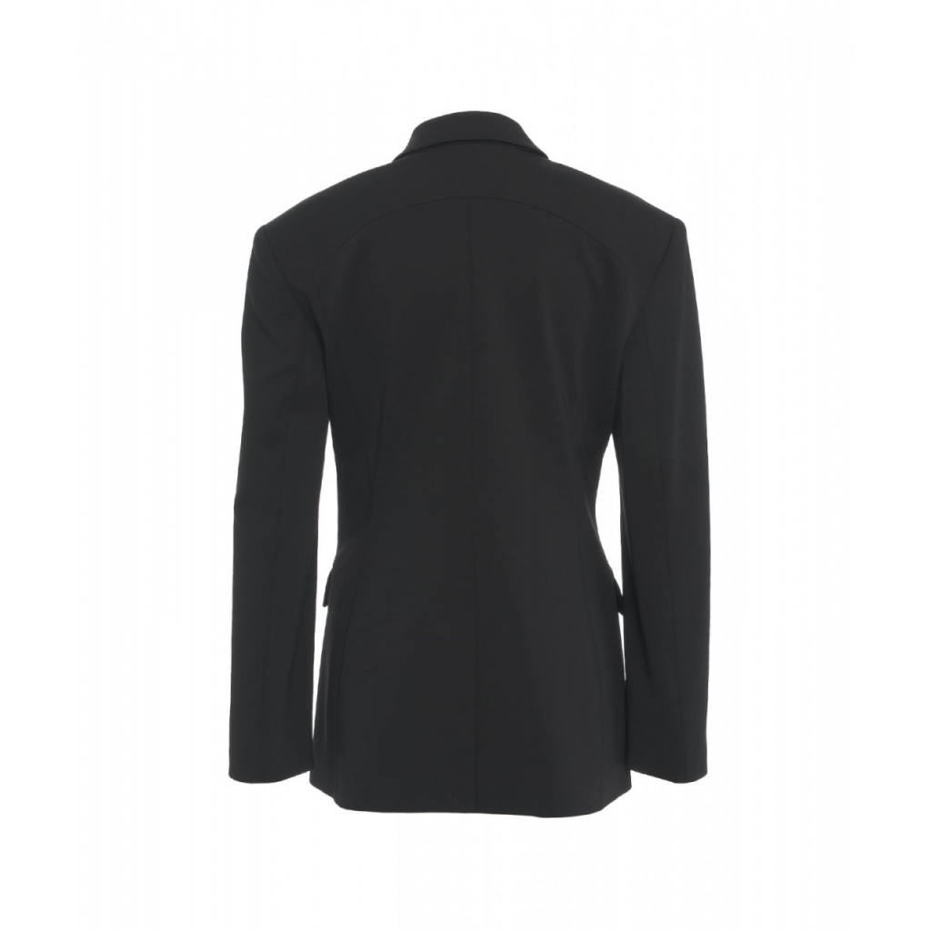 Blazer doppiopetto in scuba nero