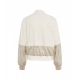 Giacca bomber con paillettes crema