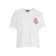 T-shirt con applicazione rosso