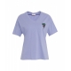 T-shirt con applicazione viola