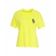 T-shirt con applicazione giallo