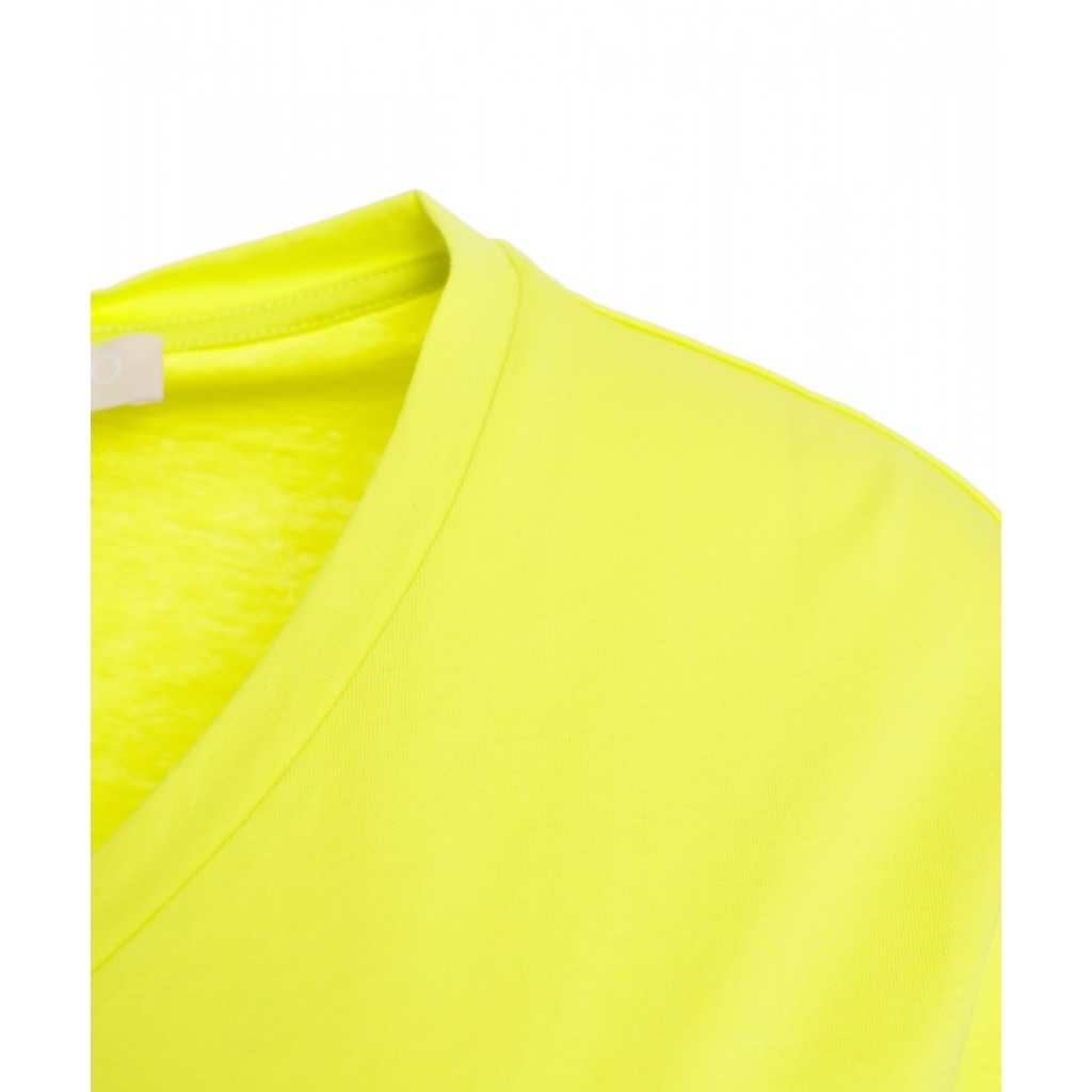 T-shirt con applicazione giallo