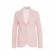 Blazer monopetto in fris rosa chiaro