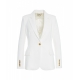 Blazer monopetto in crpe bianco