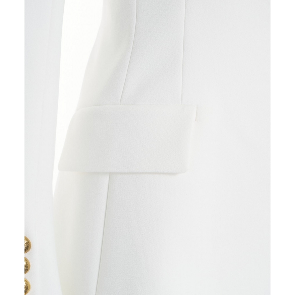 Blazer monopetto in crpe bianco