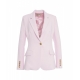 Blazer monopetto in crpe rosa chiaro