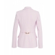 Blazer monopetto in crpe rosa chiaro