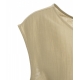 Gilet con cintura in vita beige