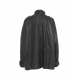 Giacca oversize in pelle nero