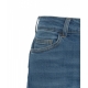 Straight cropped jeans blu