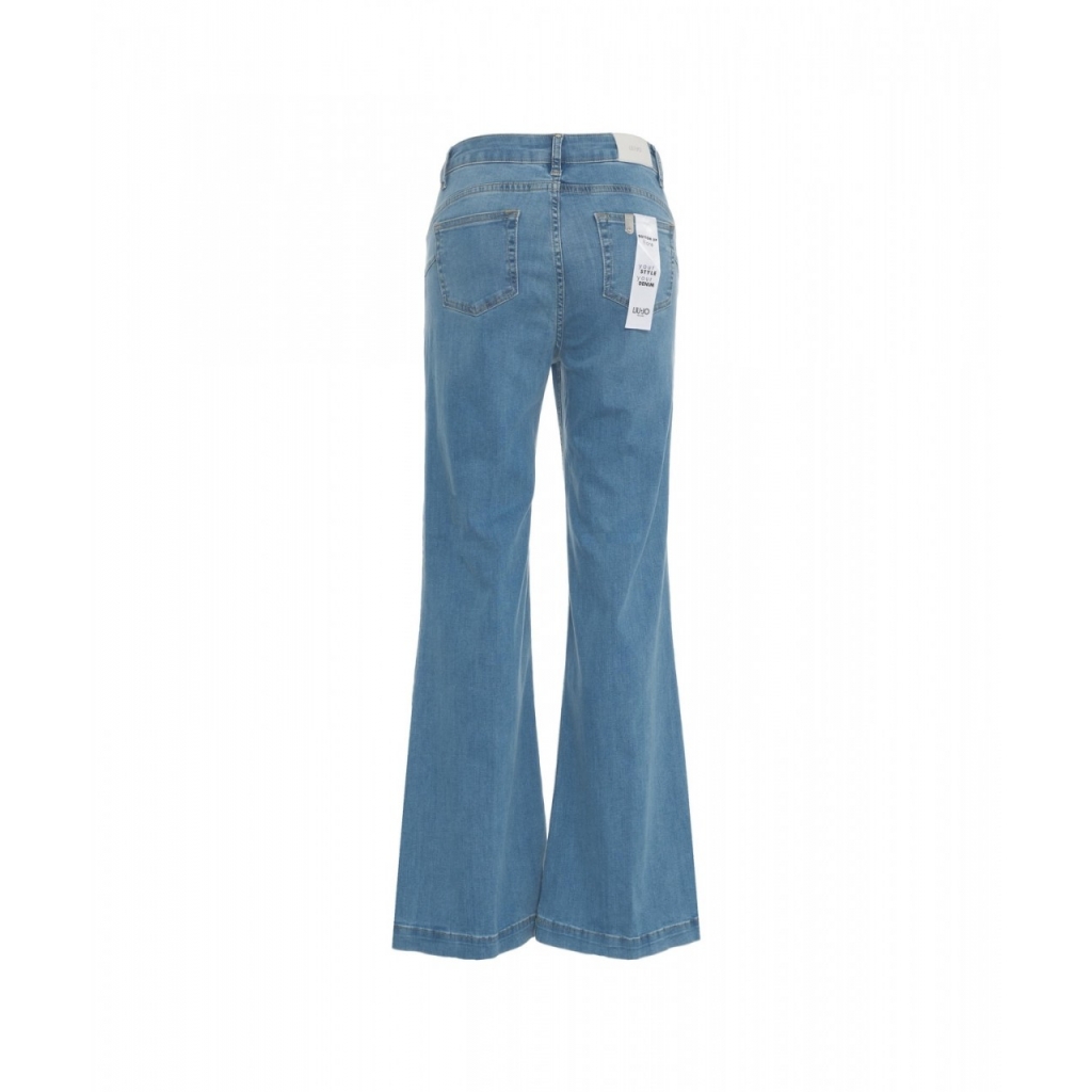 Jeans svasati bottom-up blu