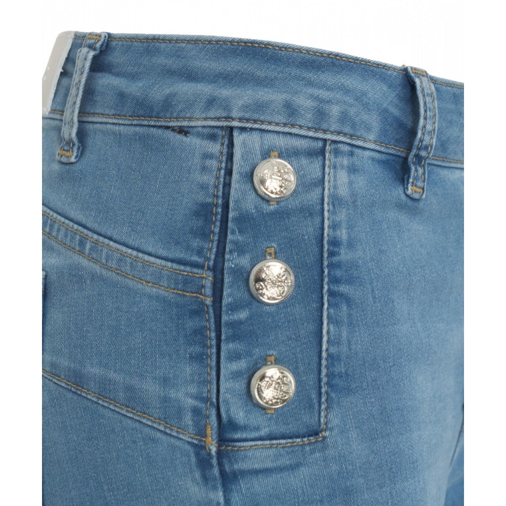 Jeans svasati bottom-up blu