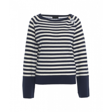 Maglia in lana e cashmere blu