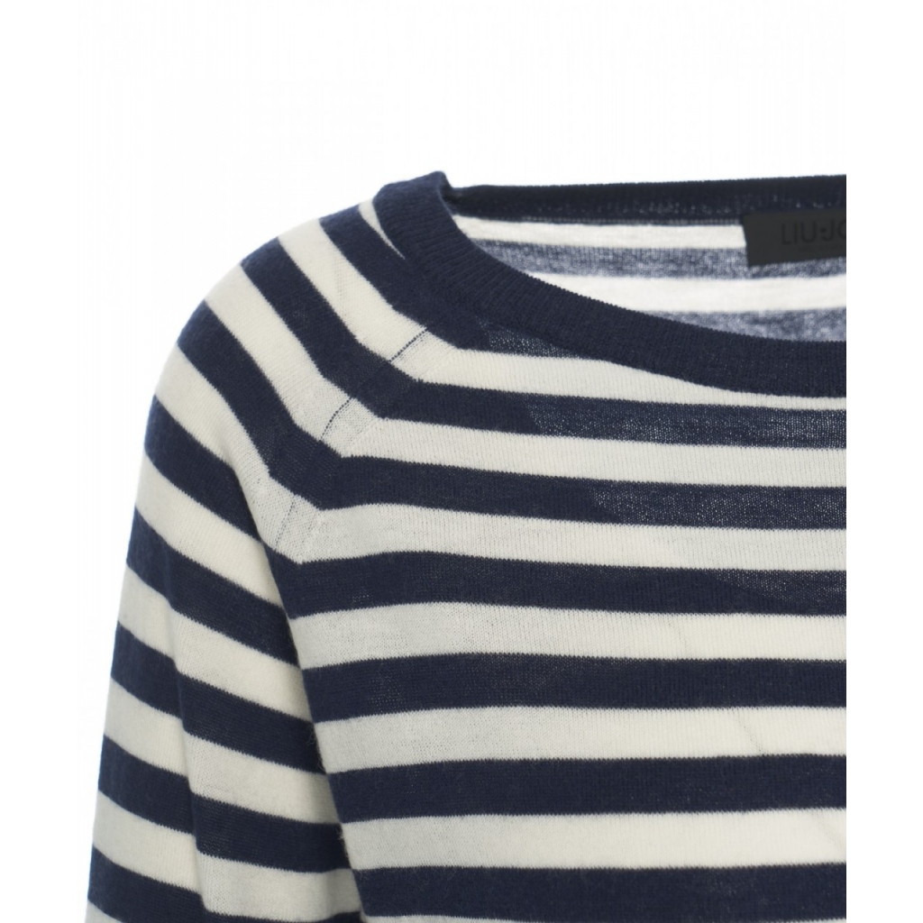 Maglia in lana e cashmere blu