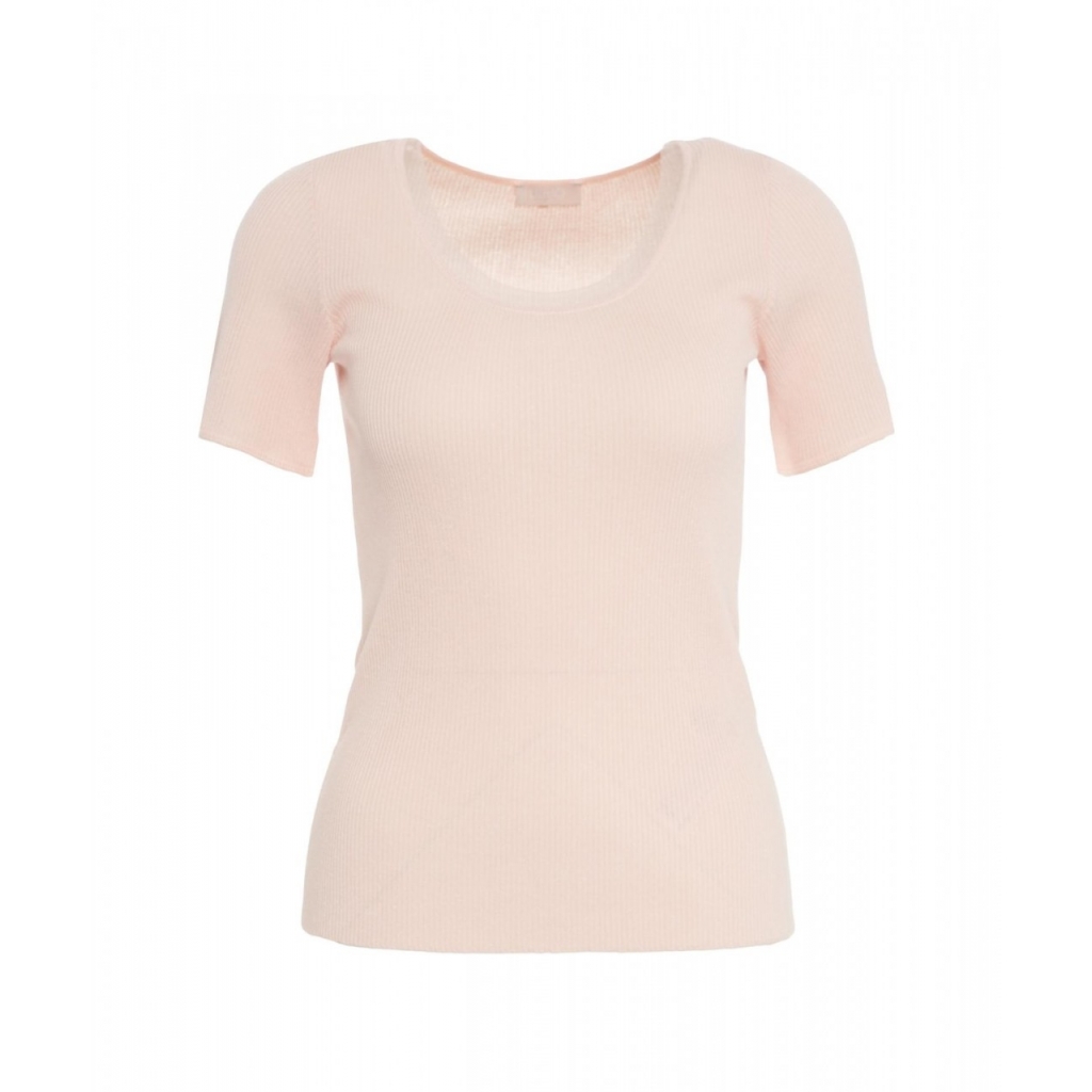 Top con inserti in tulle rosa