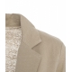 Blazer monopetto in misto lino beige