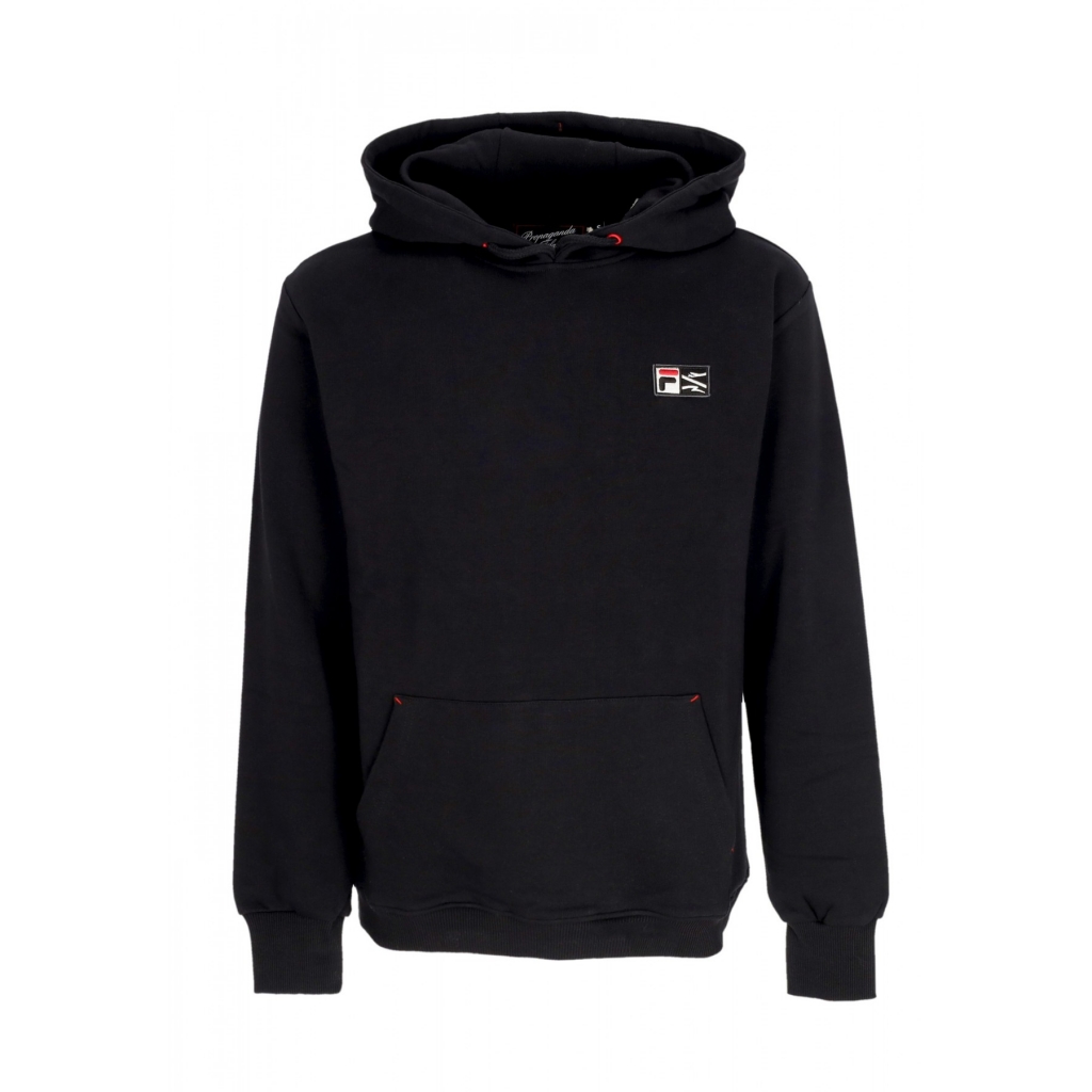 felpa leggera cappuccio uomo pes phuket hoodie x fila BLACK