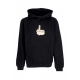 felpa cappuccio uomo middle hoodie BLACK