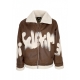 giubbotto uomo logo sheepskin jacket BROWN