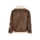 giubbotto uomo logo sheepskin jacket BROWN