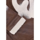 giubbotto uomo logo sheepskin jacket BROWN