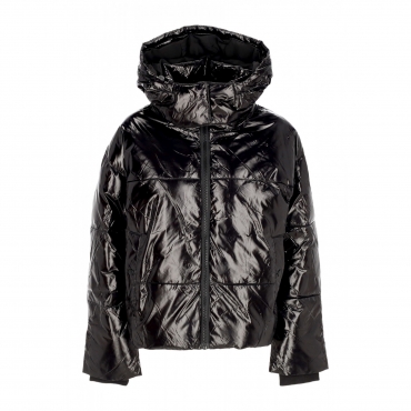 piumino donna w  logo padded jacket BLACK