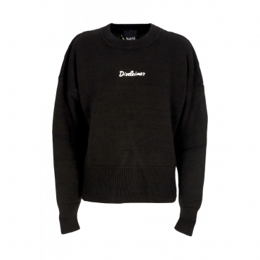 maglione donna w logo crewneck BLACK/ST WHITE