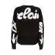 maglione donna w logo crewneck BLACK/ST WHITE