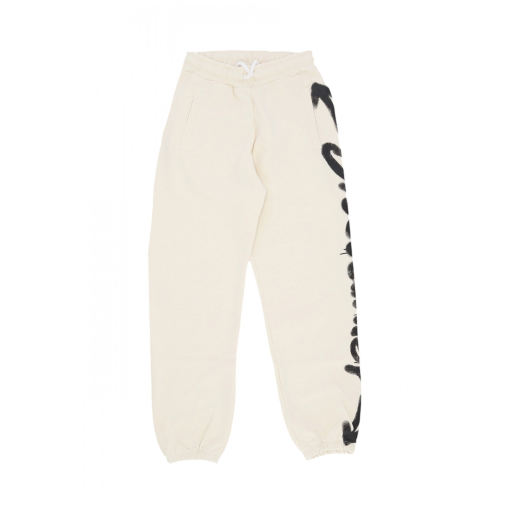 pantalone tuta leggero donna w logo pant MILK/ST BLACK